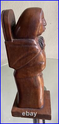 Mid-Century Flores Arias Hand Carved Wood Sculpture Mid-Century Flores Arias Hand Carved Wood Sculpture