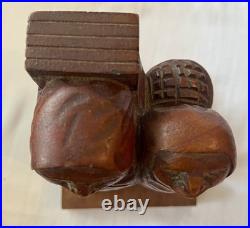 Mid-Century Flores Arias Hand Carved Wood Sculpture
