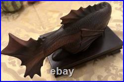 Mid Century Hand Carved Wooden Fish 14 Long Vintage