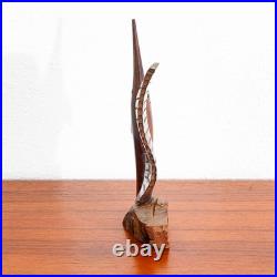 Mid Century Modern Fish Sculpture Carved Solid Rosewood Studio Made Swordfish Mid Century Modern Fish Sculpture Carved Solid Rosewood Studio Made Swordfish