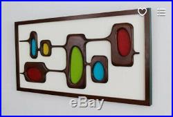 Mid Century Modern Wall Art Carved Wood Wall Sculpture, Witco Style