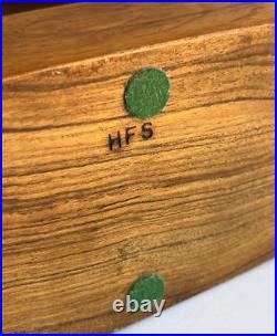 Mid Century Modern Wooden Art Sculpture Figurine Abstract Handmade Signed HFS