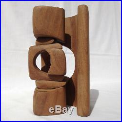Mid Century Modernist Brian Willsher Carved Wood Sculpture