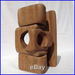Mid Century Modernist Brian Willsher Carved Wood Sculpture