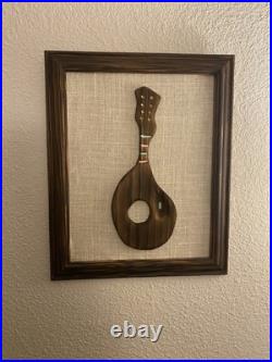Mid Century Tiki Witco Style Wood Hand Carved Mandolin