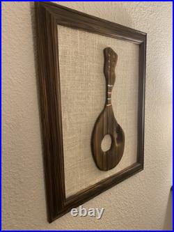 Mid Century Tiki Witco Style Wood Hand Carved Mandolin
