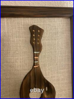 Mid Century Tiki Witco Style Wood Hand Carved Mandolin