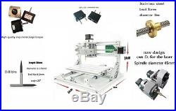 Mini DIY CNC 2418+ with ER11 Router Kit Wood Carving Engraving PCB Milling Machine