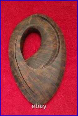 Möbius Walnut Sculpture Hand Carved One Piece