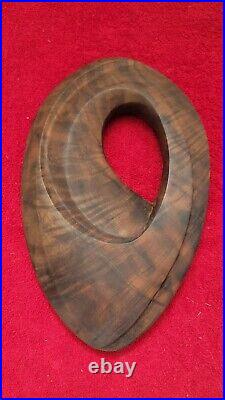 Möbius Walnut Sculpture Hand Carved One Piece