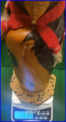 Mother and Child Carving by Pacific Northwest Indigenous Artist Vic Veadg SIGNED