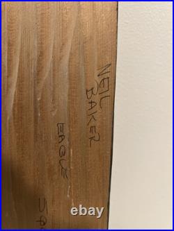 NEIL BAKER Signed Squamish Nation EAGLE WOOD CARVING PAINTED Nearly 30 Beauty