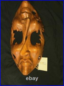 NOVICA Joy and Sorrow Suar Wood Mask by Wayan Rendah Hand-Carved Great