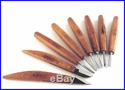 Narex 8 Piece Micro Professional Detail Carving Chisel Set in Wood Box 869010