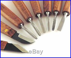 Narex 8 Piece Micro Professional Detail Carving Chisel Set in Wood Box 869010