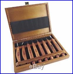 Narex 8 Piece Micro Professional Detail Carving Chisel Set in Wood Box 869010