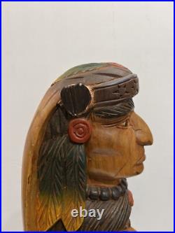 Native American Tribal 3-Face, Eagle TOTEM POLE Hand Carved/Painted 20.5 Tall Native American Tribal 3-Face, Eagle TOTEM POLE Hand Carved/Painted 20.5 Tall