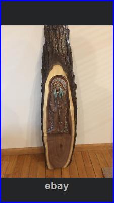 Native american wood carving