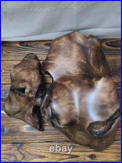Natural Wood Burl Art Deco Piece