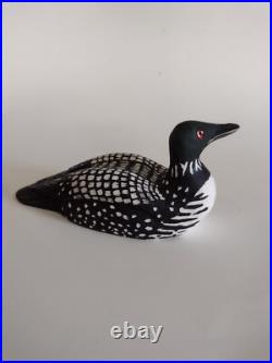 New England Country Home Décor Carved Loon Carving Maine Art USA