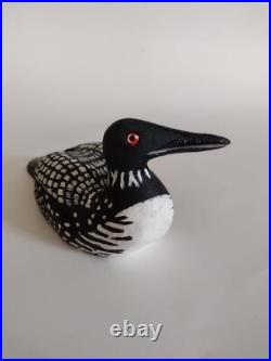 New England Country Home Décor Carved Loon Carving Maine Art USA