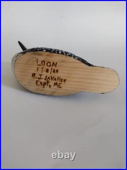 New England Country Home Décor Carved Loon Carving Maine Art USA