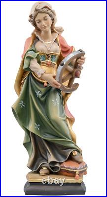 New Hand Carved Wooden Patron Saint Catherine Of Alexandria Statue Sculpture