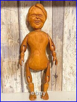 New York Jacob Mathey Folk Outsider Art Carved Rare Jimmy Carter Doll 1978