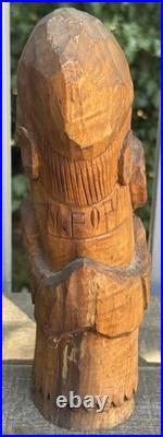 Nicolae Popa Signed Romanian Folk Art Wood Carving Naive Sculpture Woodcutter