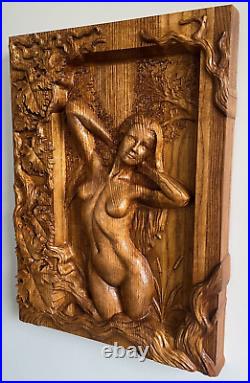 Nude Venus, Modern art, wood carved picture, wall decoration, perfect gift