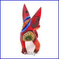 ORANGE FOX Oaxacan Alebrije Wood Carving Mexican Art Animal Sculpture Painting