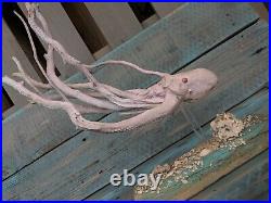Octopus Sea-life Cephalopod Statue wood carving Sculpture driftwood beach art
