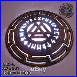 Odin Walknut Lamp Celtic Viking Norse Wood Carving