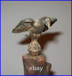 Old Antique Vtg 1900s Folk Art Carved Painted Figure Group Bear Musicians Eagle