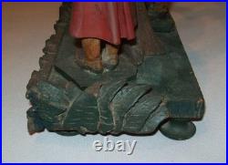 Old Antique Vtg 1900s Folk Art Carved Painted Figure Group Bear Musicians Eagle