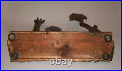 Old Antique Vtg 1900s Folk Art Carved Painted Figure Group Bear Musicians Eagle
