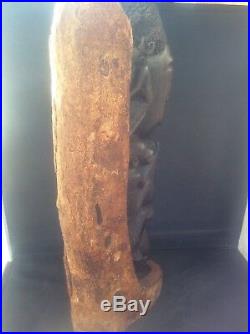 Old Makonde Tree of Life African Ebony Wood Carving Sculpture Carved Statue 16