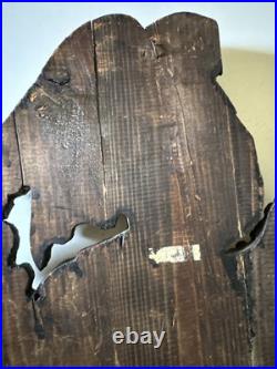 Old Primitive Large Medieval Knight Hand Carved Wood Carving Sculpture PICKUP