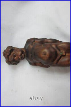 Old wood carving KL child Michelangelo Renaissance style nudism child Silfo