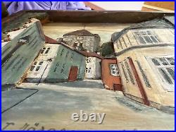 Ole Bukvall Wood Relief Carvings Hand Painted Norway 1960 Signed