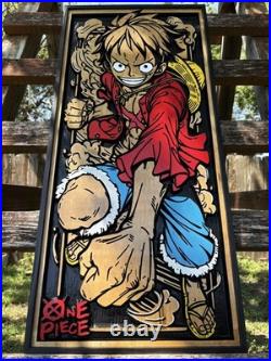 One Piece Luffy Wood Art 3D Wood Art Anime Art- Pirate King- Anime Wood
