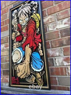One Piece Luffy Wood Art 3D Wood Art Anime Art- Pirate King- Anime Wood