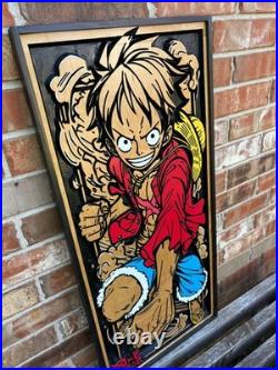 One Piece Luffy Wood Art 3D Wood Art Anime Art- Pirate King- Anime Wood