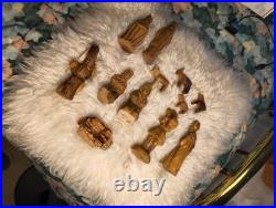 One-of-a-Kind Floyd Rhadigan Wood Carving 1994 Manger Scene