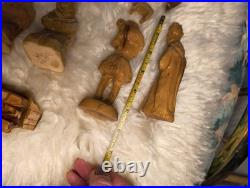 One-of-a-Kind Floyd Rhadigan Wood Carving 1994 Manger Scene