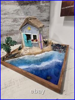 One-of-a-kind illuminated fairyscape/ocean art Seeking My Soul Collection