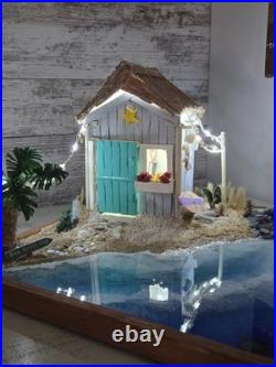 One-of-a-kind illuminated fairyscape/ocean art Seeking My Soul Collection