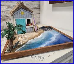One-of-a-kind illuminated fairyscape/ocean art Seeking My Soul Collection