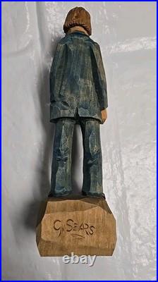 Optometrist Wooden Caricature Carving by Gerald Sears G. Sears