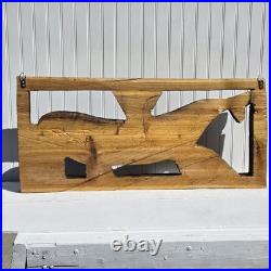 Orca Whale Wood Slab Chainsaw Carving Sculpture Cabin Beach Decor C1 Orca Whale Wood Slab Chainsaw Carving Sculpture Cabin Beach Decor C1